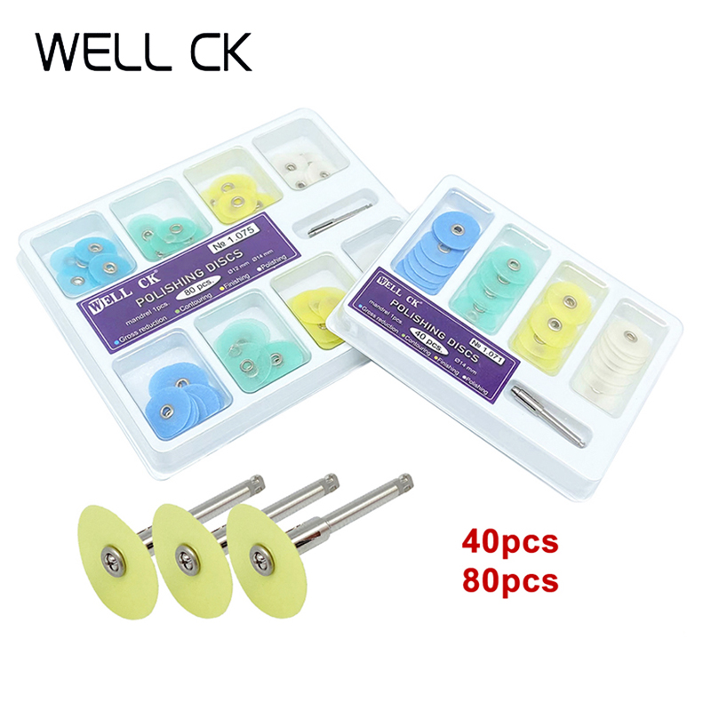Teeth Whitening Kit - よく CK 40/80 個歯科研磨ディスク総削減輪郭マンドレルストライプセット歯科材料歯のホワイトニング