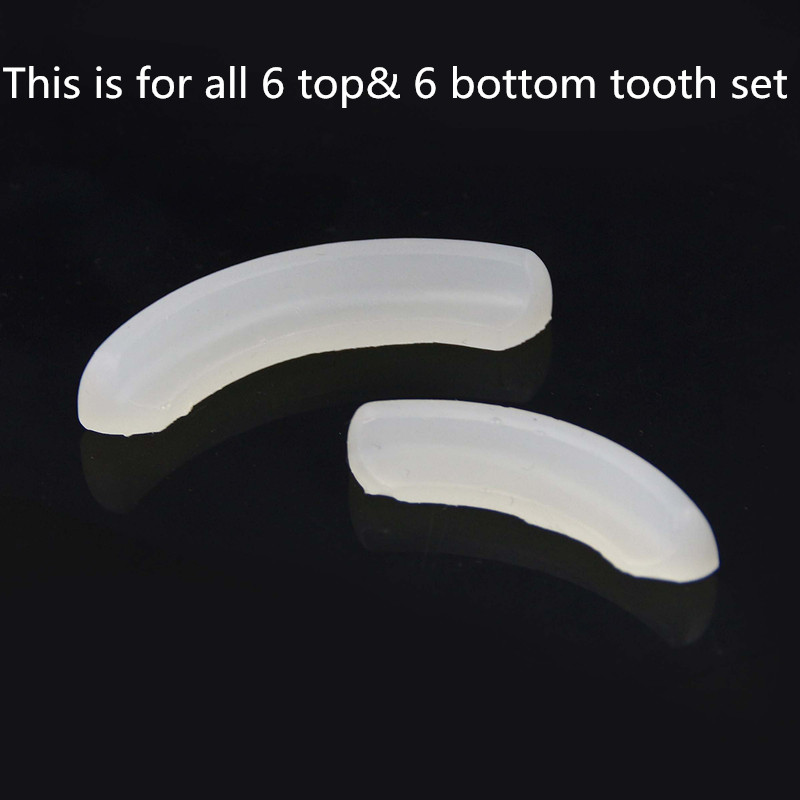 Teeth Whitening Moulds - Jinao2pcsグリル成形固定バー再利用可能なシリコントップ & ボトムフィッティングモールド (ヒップホップティースグリル用)