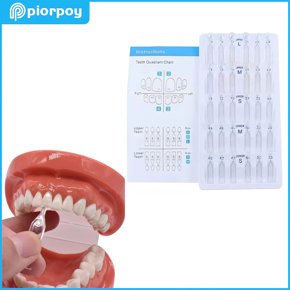 Teeth Whitening Kit - PIORPOY 歯科複合樹脂ベニアモールド 30 ピース/箱光硬化歯前歯接着剤ボンディングホワイトニング歯科ツール
