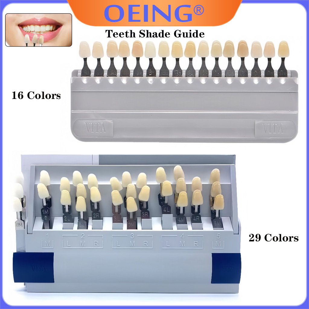 Teeth Whitening Kit - 29/16 色歯の色見本ガイドセラミック VITAPAN 歯モデル比色プレート歯科ツール歯のホワイトニング研磨キット