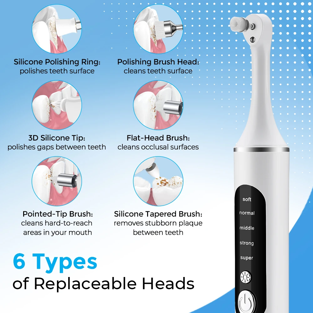 電動歯磨き器歯のホワイトニングクリーナー 6 ブラシヘッド  - Teeth Whitening Kit のレビューと価格