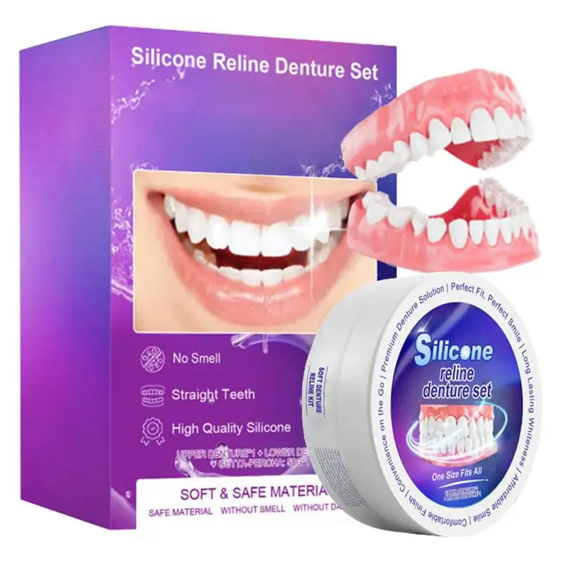 シリコーン義歯セットフィット一時的な矯正歯入れ歯偽の歯口腔衛 - Teeth Whitening Kit のレビューと価格