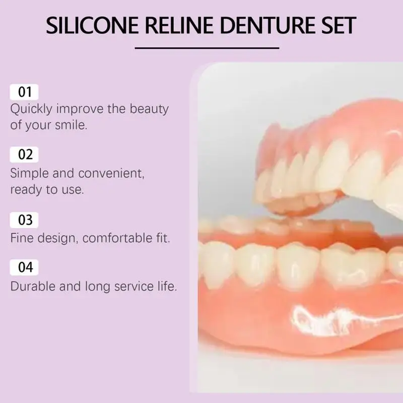シリコーン義歯セットフィット一時的な矯正歯入れ歯偽の歯口腔衛 - Teeth Whitening Kit のレビューと価格