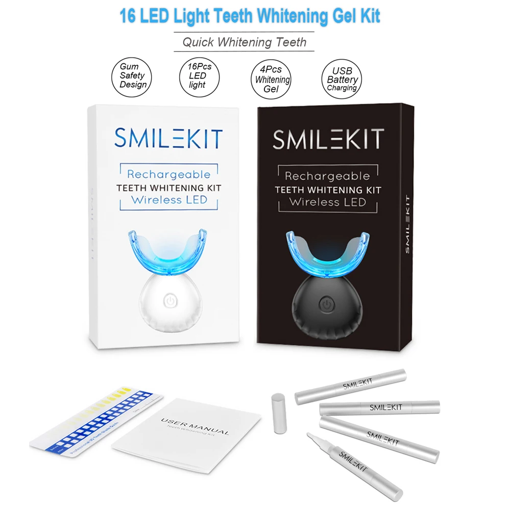 歯科歯ホワイトニングキットミニ 16 LED コールドライト - Teeth Whitening Pens のレビューと価格